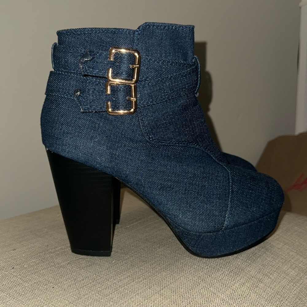 Forever Denim Heeled Boots 👢